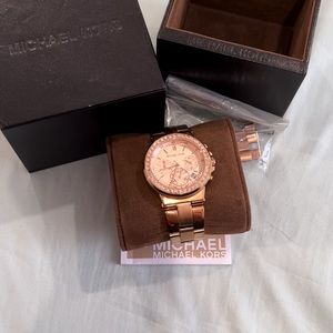 Michael Kors Rose Gold W Rose Quarts Watch MK5586